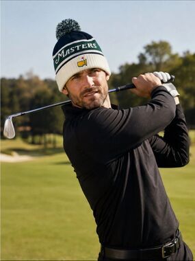 Vintage American Needle Masters Golf Pom Pom Knit Beanie ~Augusta National